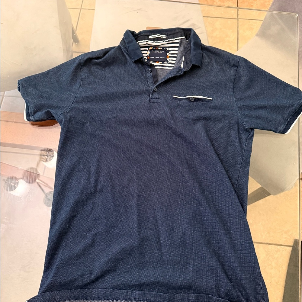 Cactus Dark Blue Polo Shirt
